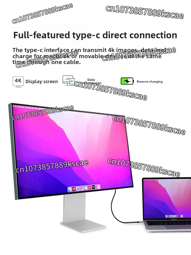 27 inch 4K144Hz monitor high definition IPS mirror design borderless mac computer external vertical screen Typec