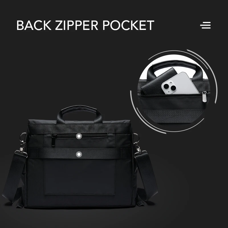 Bolsa mensageiro impermeável para homens, estojo multifuncional para laptop, bolsa tiracolo casual, grande capacidade