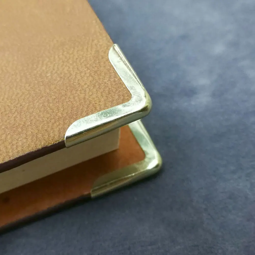 

100pcs Metal Corner Protectors Vintage High Corner Design For Album Notebook Book Edges Cover Rust Resistant Decorative Craft