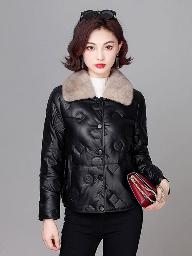   Giacca in Vera Pelle di Pecora da Donna Ning, Modello Slim Fit, Nuova Collezione Invernale 2025