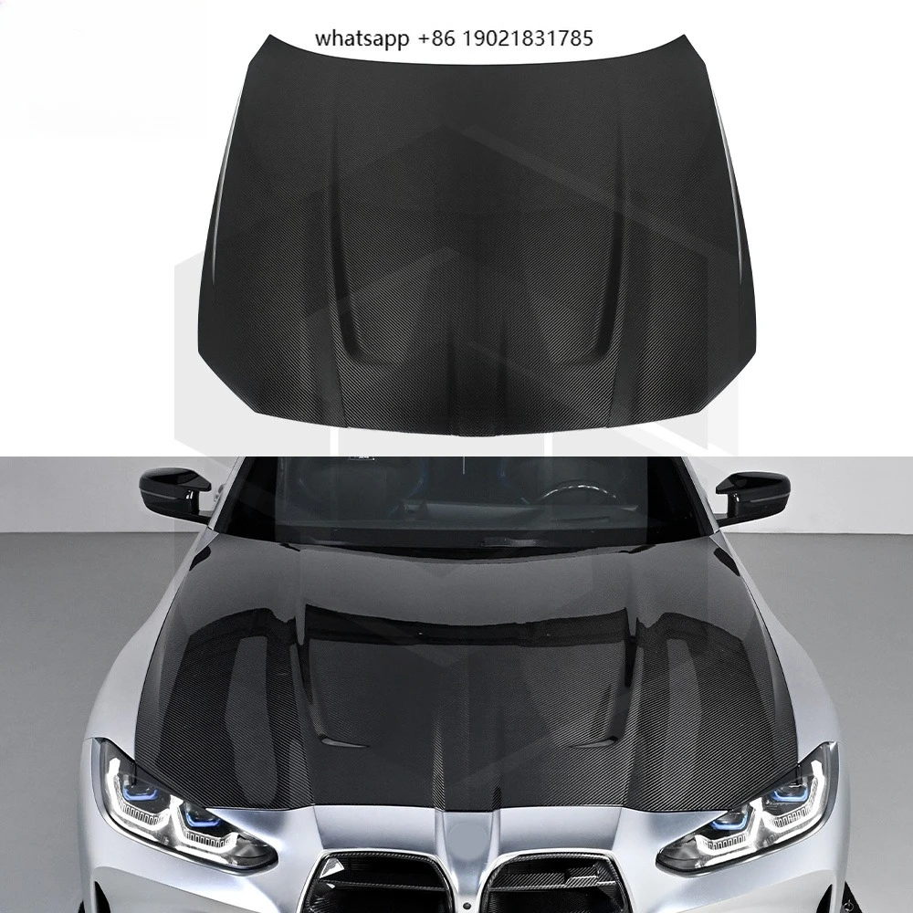 Upgrade Dry Carbon Fiber Front Engine Hood Replacement CSL Style Lightweight Engine Bonnet for G80 G81 M3 G82 G83 M4 2021-UP