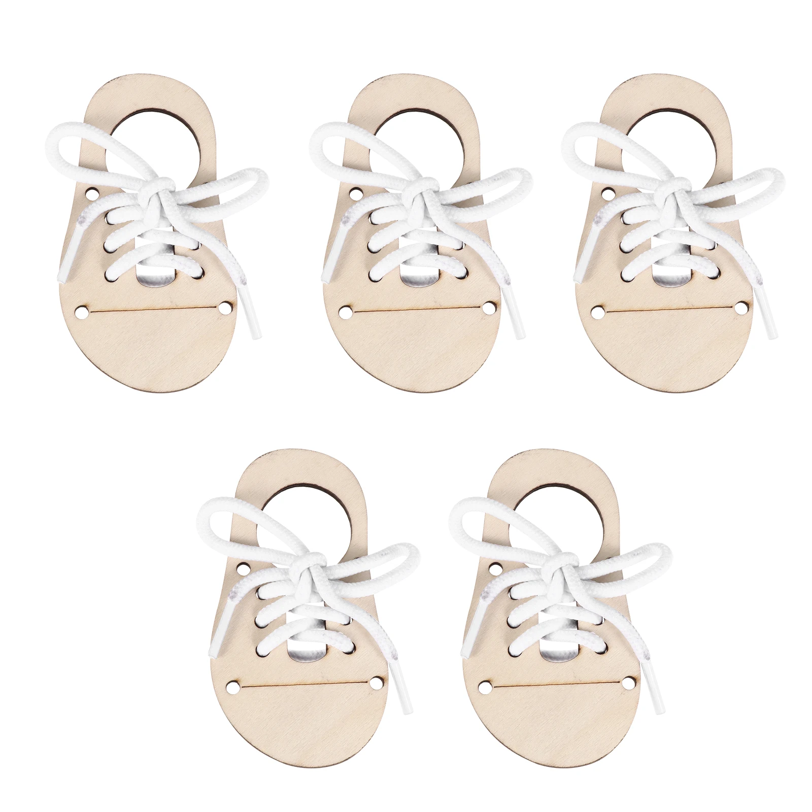 

5 set 5 Sets Chip Graffiti Accessories For Kids Diy Craft Unfinished Wood Ornaments Blank Wooden Slices Pendant Decoration Craft