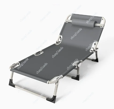 

Camping Bed Portable Folding Bed 3 Gears Adjustable Lit De Camping Pliable Dual Purpose Canvas Metal Foldable Cot