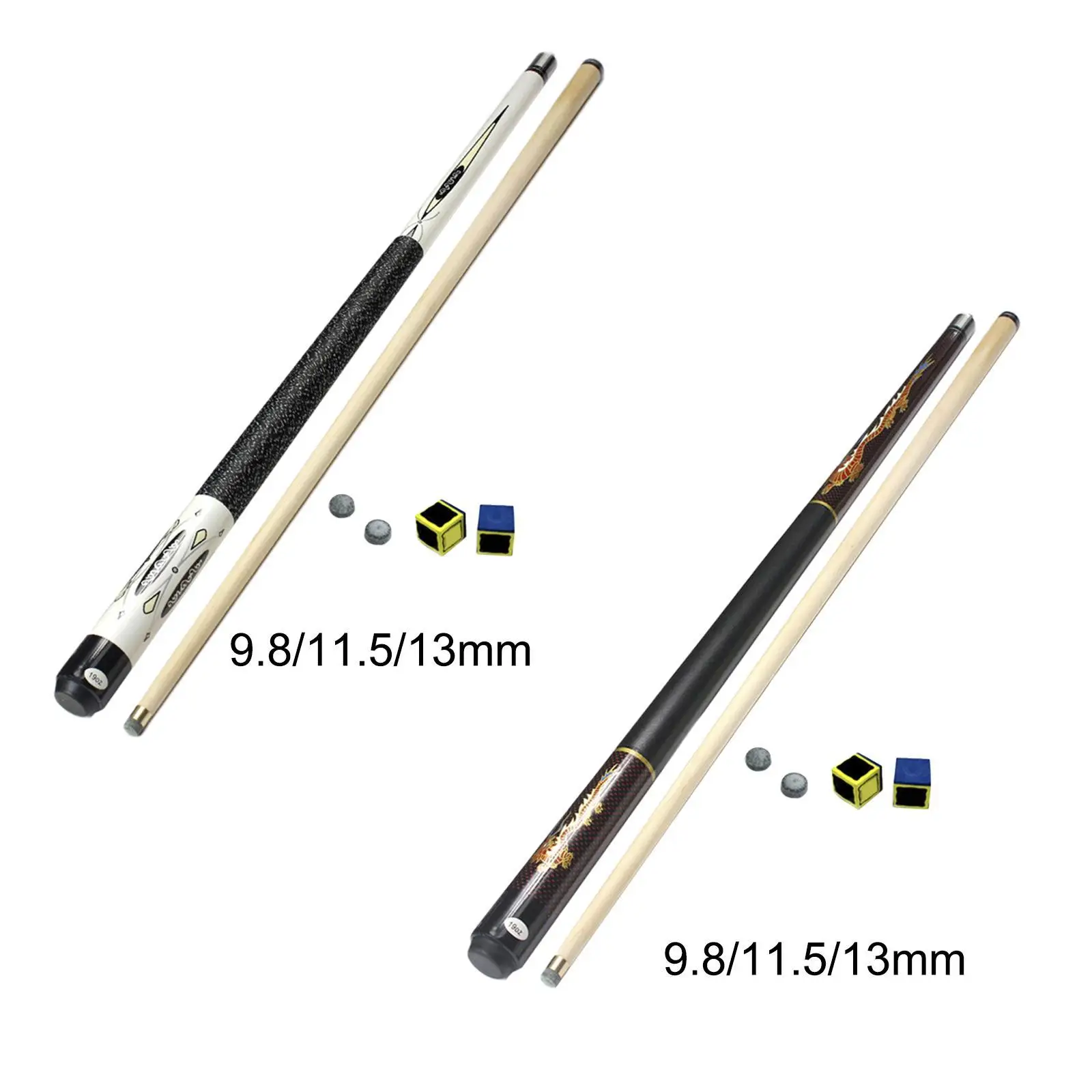 Pool Cue Set Wooden Billiard Cue Segmented 2 Section Portable Billiard Pool Cue