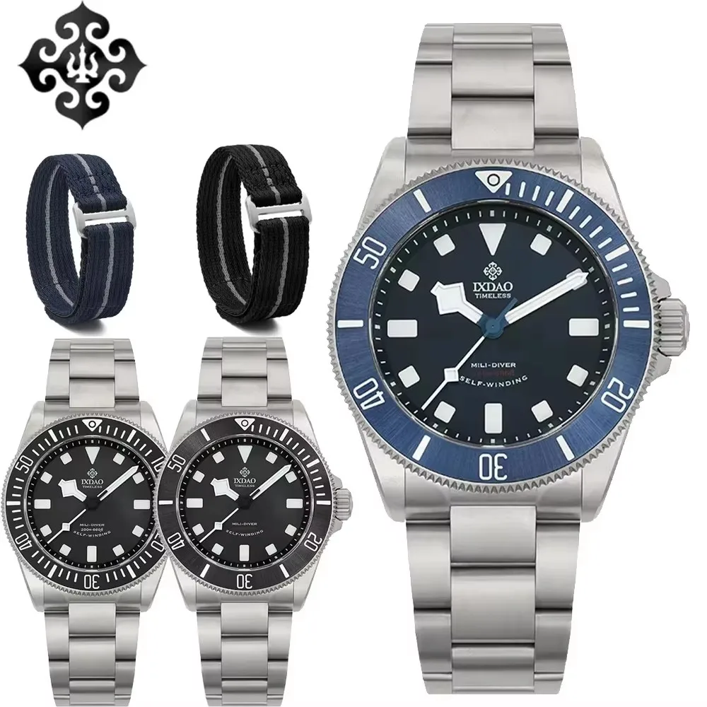 

Новые IPOSE IX и DAO 39 мм титановые дайверские часы для мужчин автоматические механические наручные часы PT5000 механизм с сапфировым стеклом 20 бар водостойкие