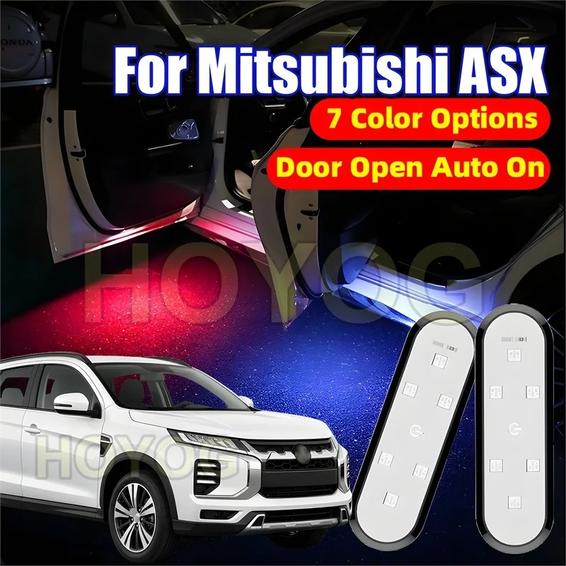 Fit for Mitsubishi ASX 2023-2026 LED Car Door Warning Light for Safer Door Opening powered by a USB Rechargeable Battery