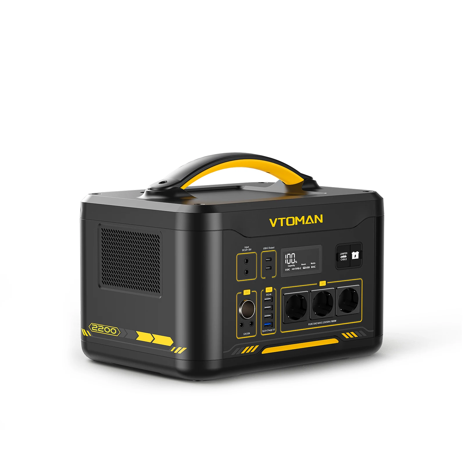 VTOMAN JUMP 2200/JUMP 1800 Tragbares Kraftwerk 828/1548 Wh LiFeP04 Batterie Solargenerator Solar für Zuhause Outdoor Camping