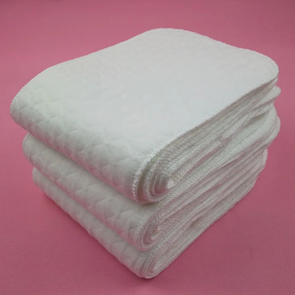10 قطع من وسادات تغيير حفاضات الأطفال من ثلاث طبقات حفاضات قطنية قابلة للغسل ومتينة ومحمولة لحفاضات الأطفال الرضع القطنية