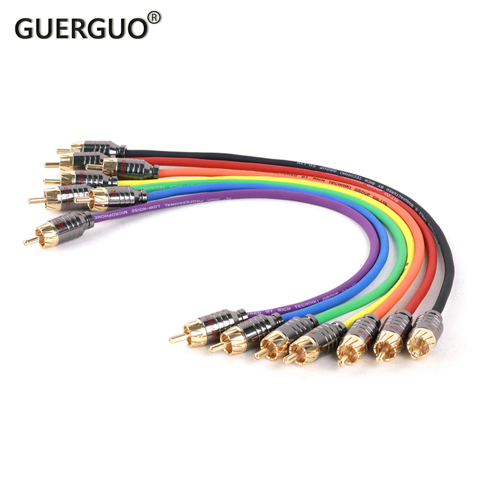 1PC RCA To RCA Stereo Cables Male To Male Aux Cable Jack for Home Theater HDTV TV DVD CD Loudspeaker Box Power Amplifier 0.3-20M