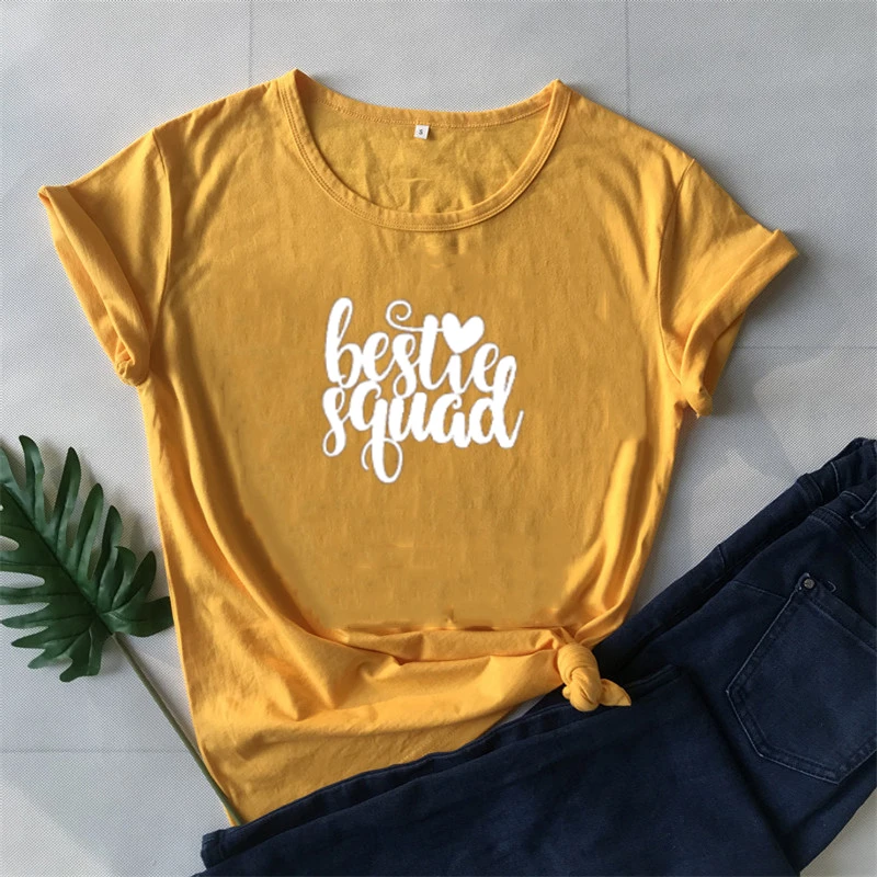 Bestie Squad Shirt Friends Matching t shirts  Best Friend clothing fiesta bridal shower Sisters Matching Tees graphic t shirts