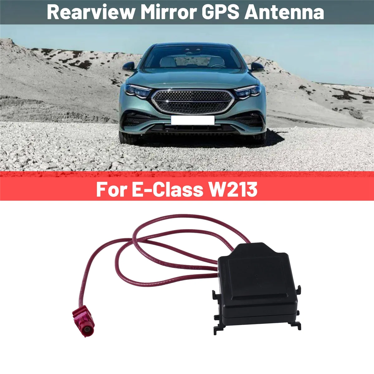 #362G A2139055009 Car Rearview Mirror GPS Antenna for Mercedes-Benz E-Class W213 2139055009 (black)