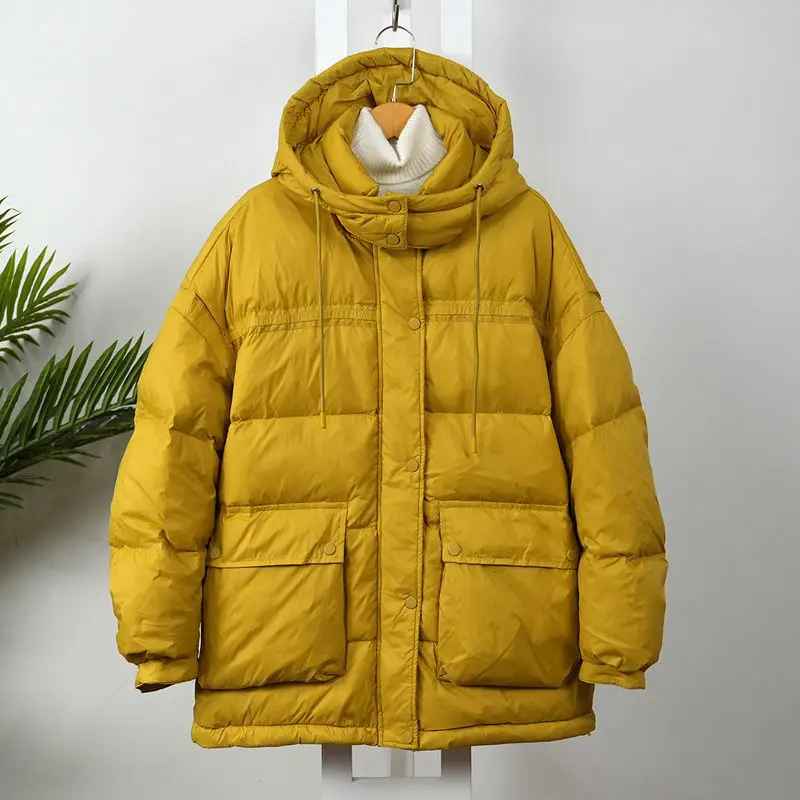 

Winter Women's White Duck Down Down Jacket Women's 2022 New Korean Version Loose Thickened Warm Down Jacket Women Coats