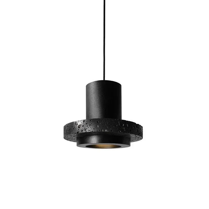 

New Stone Light Black Chandelier Industrial Light Nordic Designer Home Appliance Creative Luminaria Lamp Lamps for Living Room