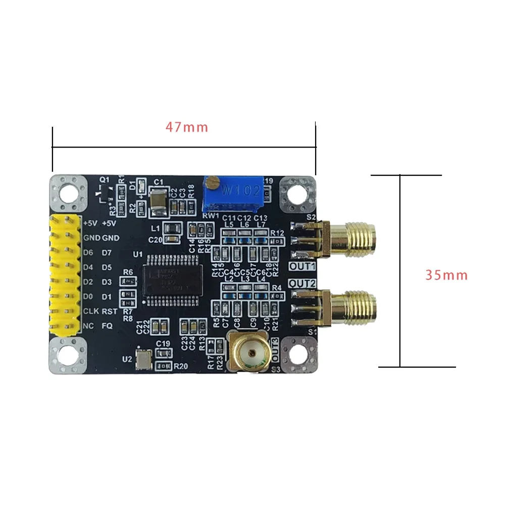 AD9851 High Speed DDS Signal Generator Module 0.04Hz Resolution 65MHz Sine Wave 40MHz Square Wave SPI Parallel Interface