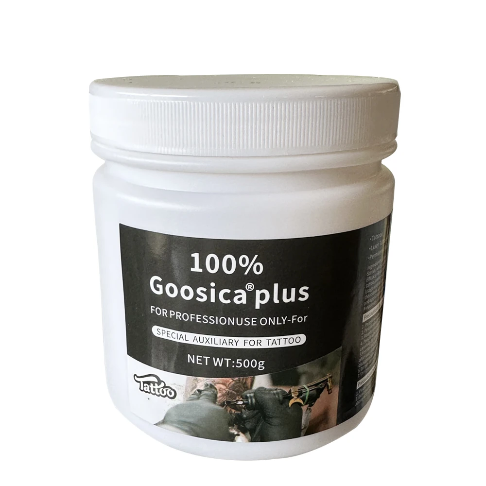 

100% Black Goosica Plus Tattoo Cream Before Permanent Makeup Eyebrow Lips Liner Microblading Piercing Auxiliary Cream 500g