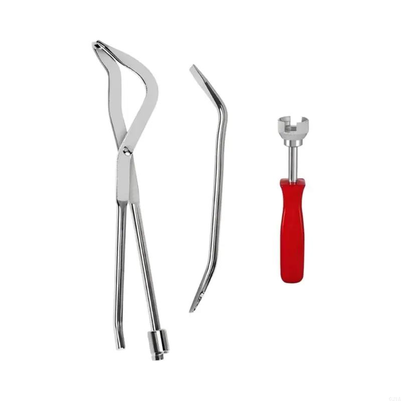 Steel Drum Brake Tool Set with Brake Spring Pliers Adjusting Spoon and Spring Tool for Routine Garage Brake Service