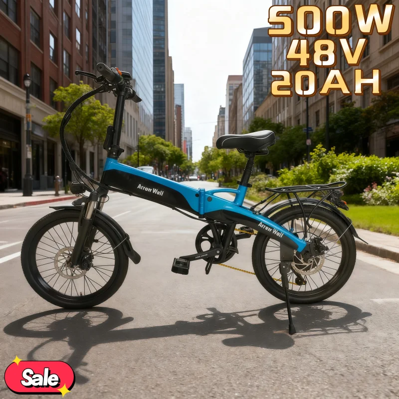 

48V 20A battery electric bicycle, 20-inch extremely convenient 500W power motor, high-performance E-Bike for peripheral travel