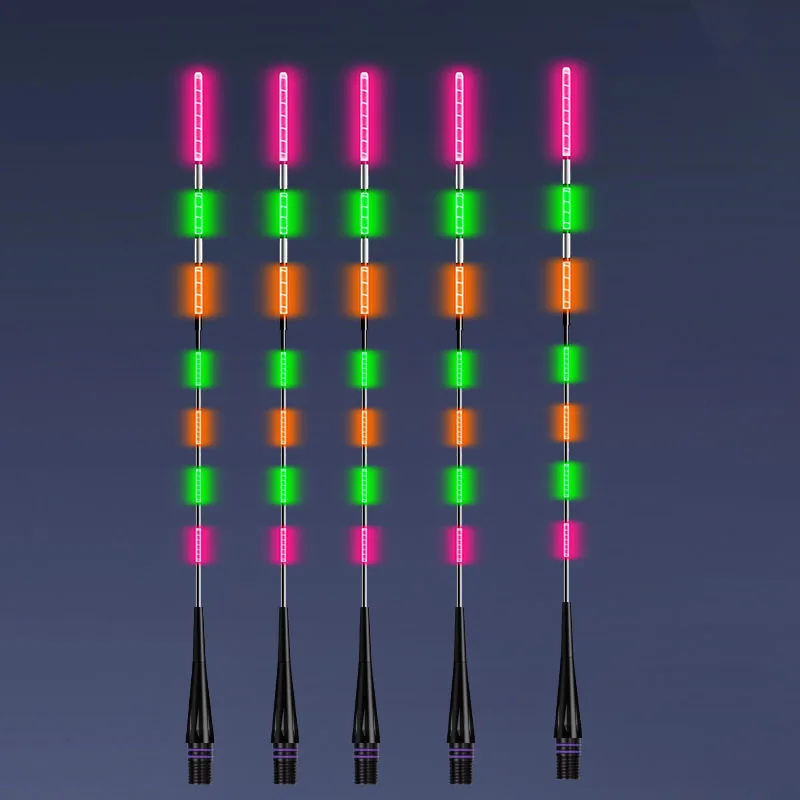 5 قطعة/الوحدة DIY الألياف البصرية سطوع عالية LED مضيئة الكهربائية بوبر الصيد تعويم الملحقات معالجة #2