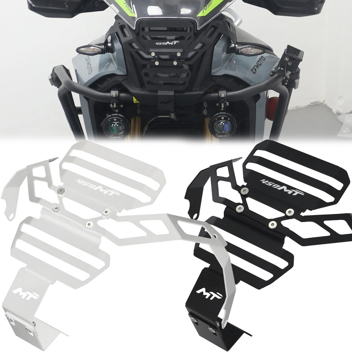 

Accessories MT450 Motorcycle Headlight Guard Grille Cover Head Light Protector For CFMOTO 450 MT CF MOTO 450MT 2024-2025-2026