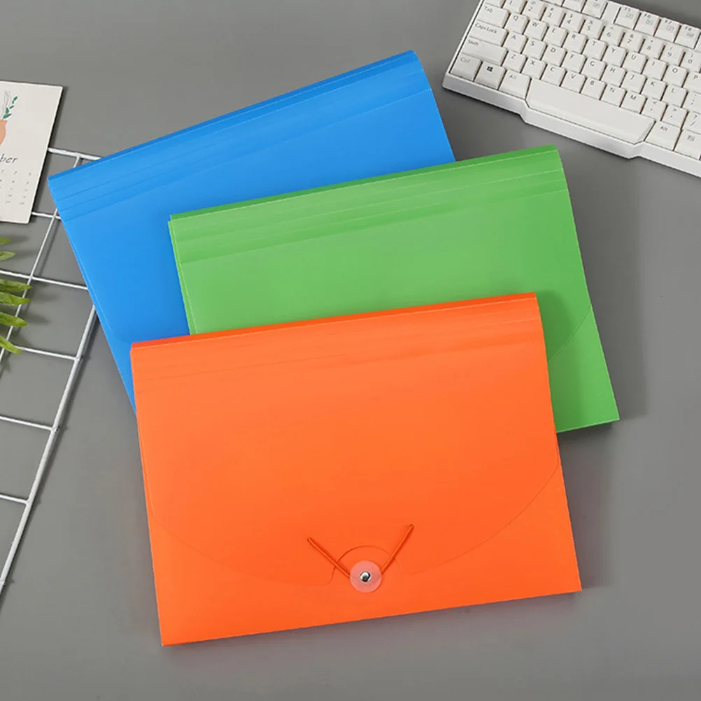 1 Buah Folder Dokumen Oranye A4 Tas Penyimpanan File Kantor Organizer Portabel Tempat Dokumen Rapi Kantong File Penggunaan Efisien