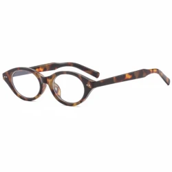 Retro Small Frame Oval Glasses Frame Korean Style Trendy Women's Versatile Anti-Blue Light and Anti-Radiation Glasses