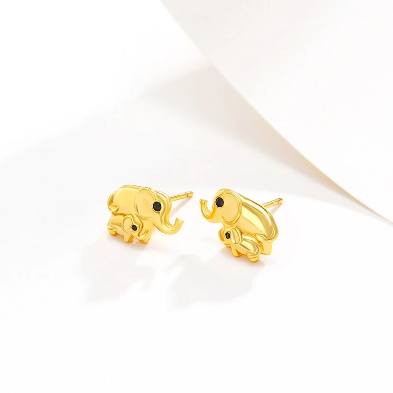 Alloy Elephant Earring Female, Cute Cartoon Student, Niche Personality Earring