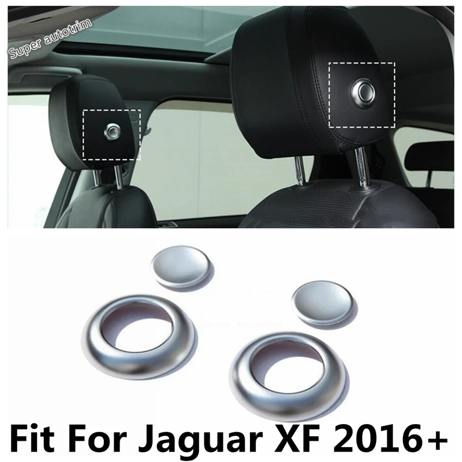 

Seat Headrest Pillow Adjustment Button Frame Decor Cover Trim For Jaguar XF 2016 2017 2018 2019 ABS Matte Accessories Interior