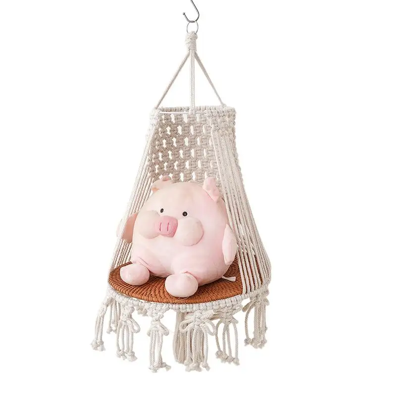 

Macrame Cat Hammock Hanging Swing Cat Dog Bed Basket Home Pet Cat Accessories Dog Cat's House Puppy Bed For Indoor Outdoor