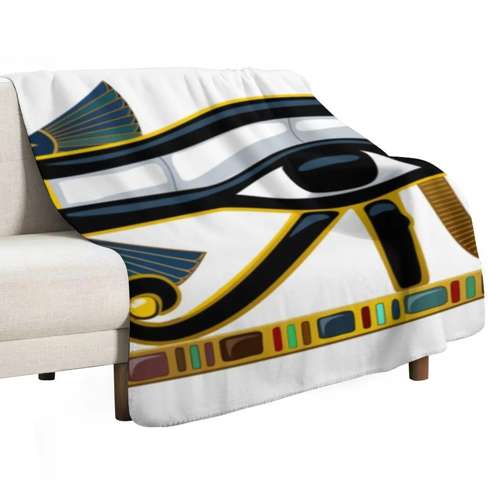 Ancient Egypt Throw Blanket Color Fast Cozy Throw Blanket