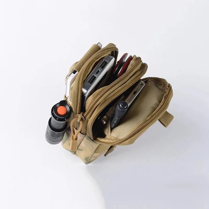 Tactical Camouflage Waist Bag, Outdoor Multifunctional Sports Running Bag, Men's Waterproof Mobile Phone Bag, Cycling Waist Bag