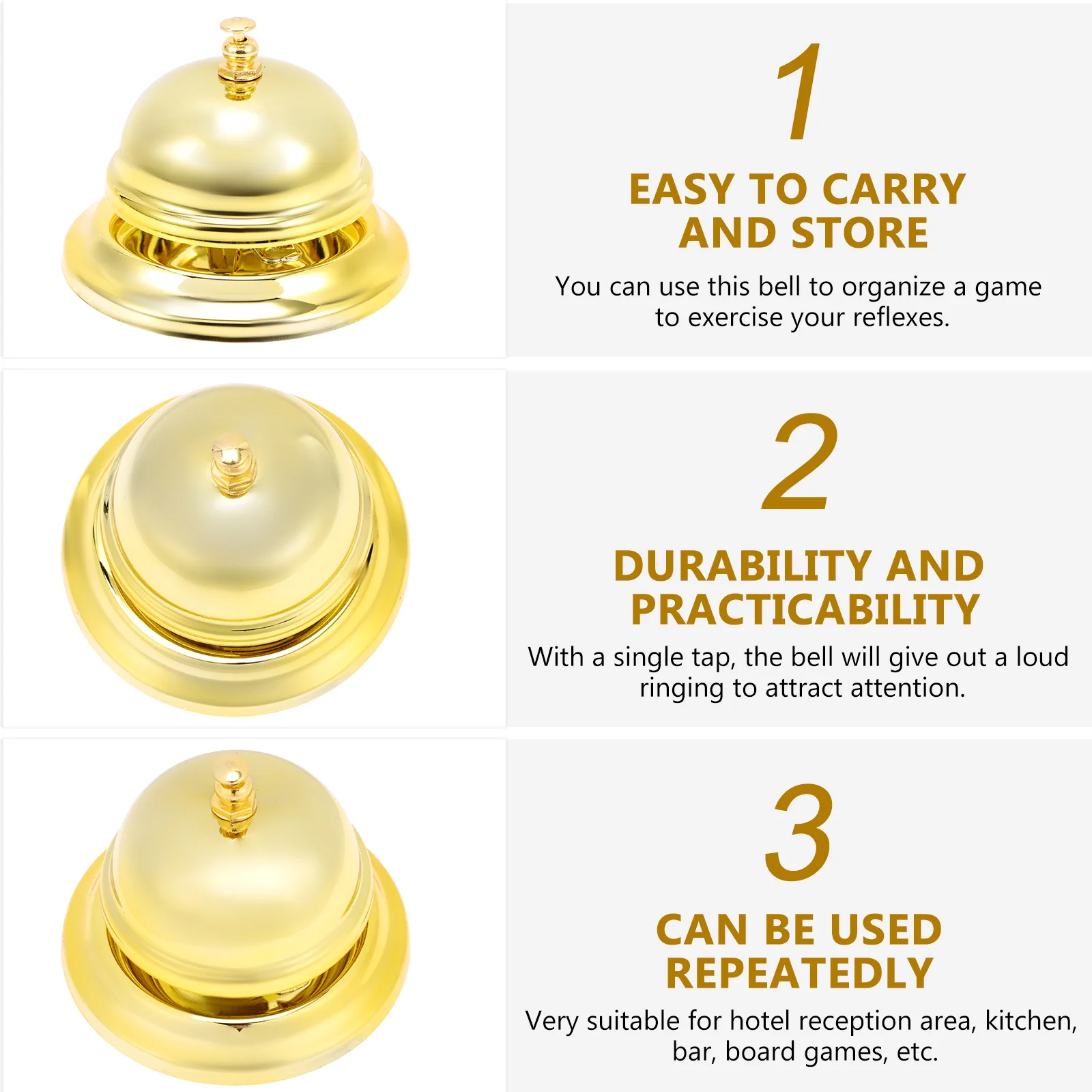 Music Bell Restaurant Service Answering Coffee Bar Decor Decorate Table Press Alloy Office Doorbell Chime