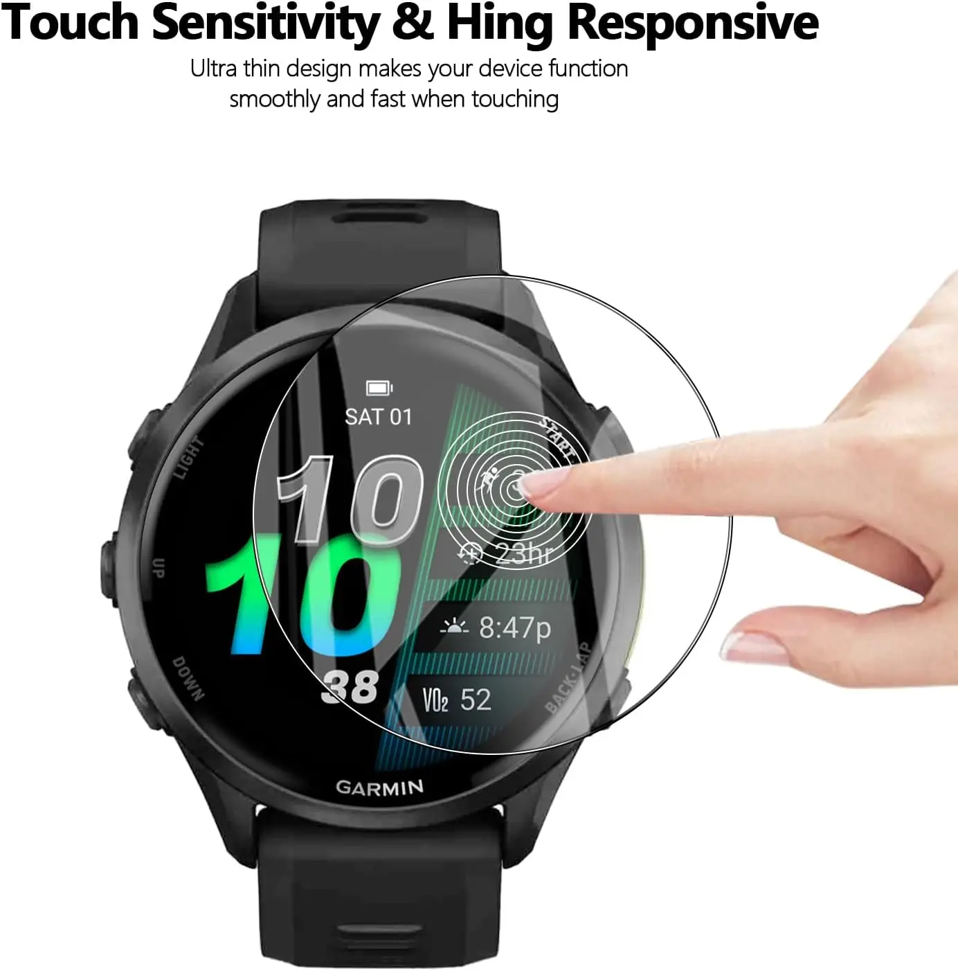 Clean Tempered Glass Film For Garmin Forerunner 970 Screen Protector Protective Film Accessories For Garmin Forerunner 970 image 5