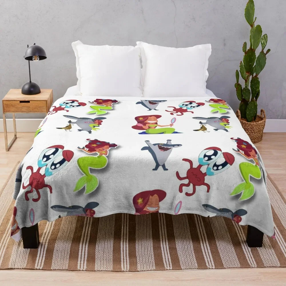 

Zigo and sharko pack stickers Throw Blanket Hair Bed covers Comforter fluffy Blankets