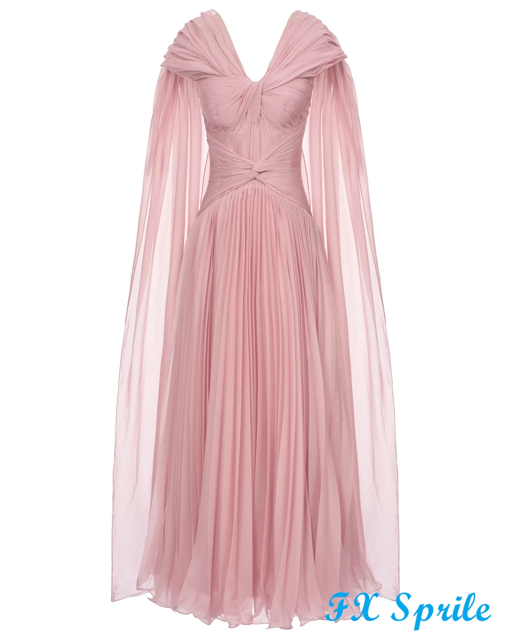 Customized  Classic Pink Chiffon Evening Dress Exquisite V-Neck Sleeveless Homecoming Dresses Fashion Special Occasion  image 4