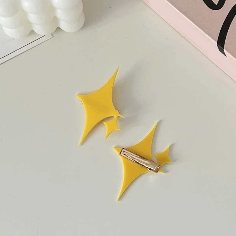 Acrylic Alloy Hairwear Star Hair Clip Party Accessory Fashion Women's Hairpieces Styling Tool for Trendy Girls Dropship