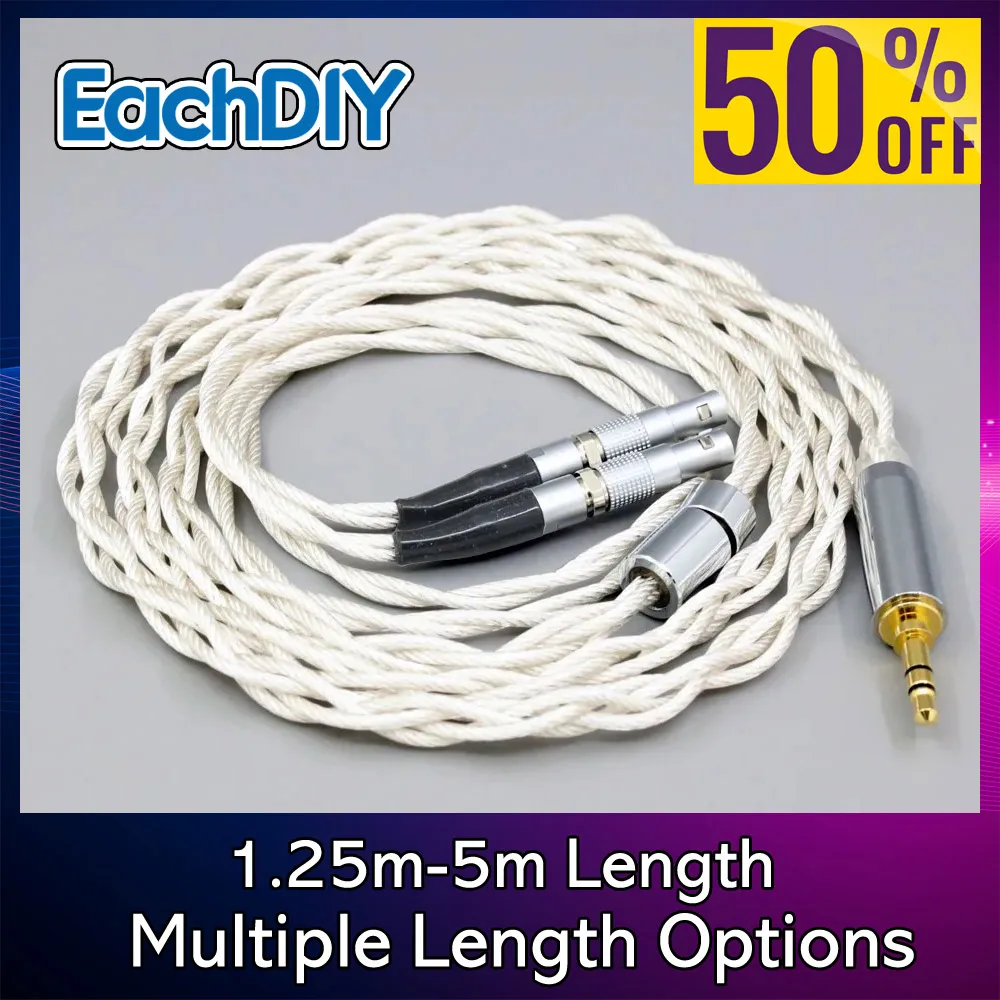 7N Type2 OCC Graphene Plated Silver Earphone Cable For Ultrasone Veritas Jubilee 25E 15 Edition ED 8EX ED15 8140