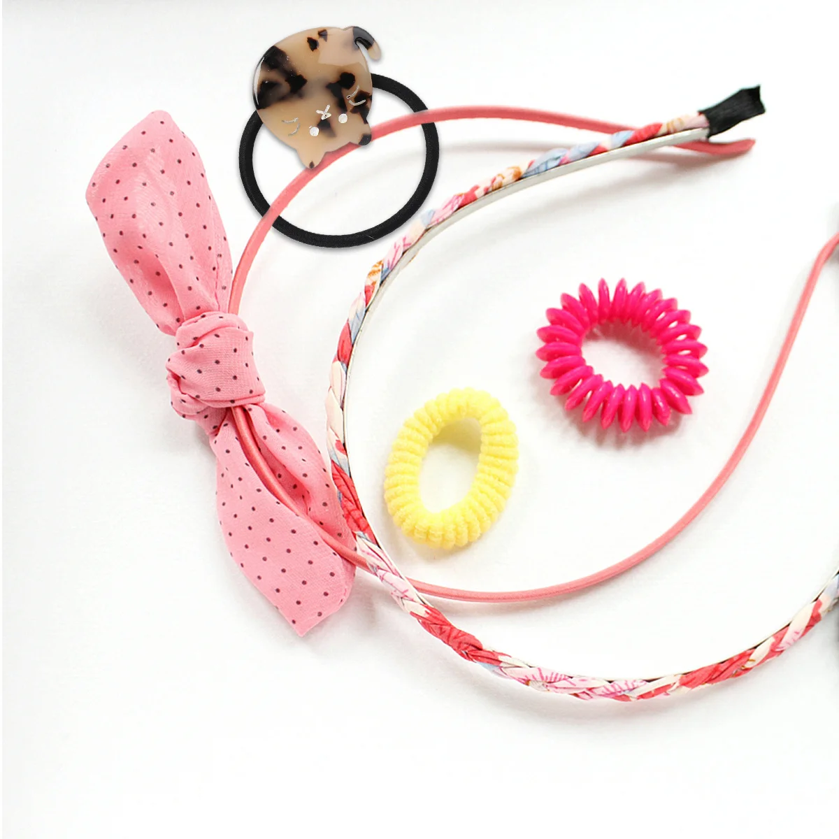 

2 шт., набор колец для волос с кошками, милые забавные практичные аксессуары для маленьких девочек, повседневная одежда, реквизит для фотосессии, инструменты для укладки волос