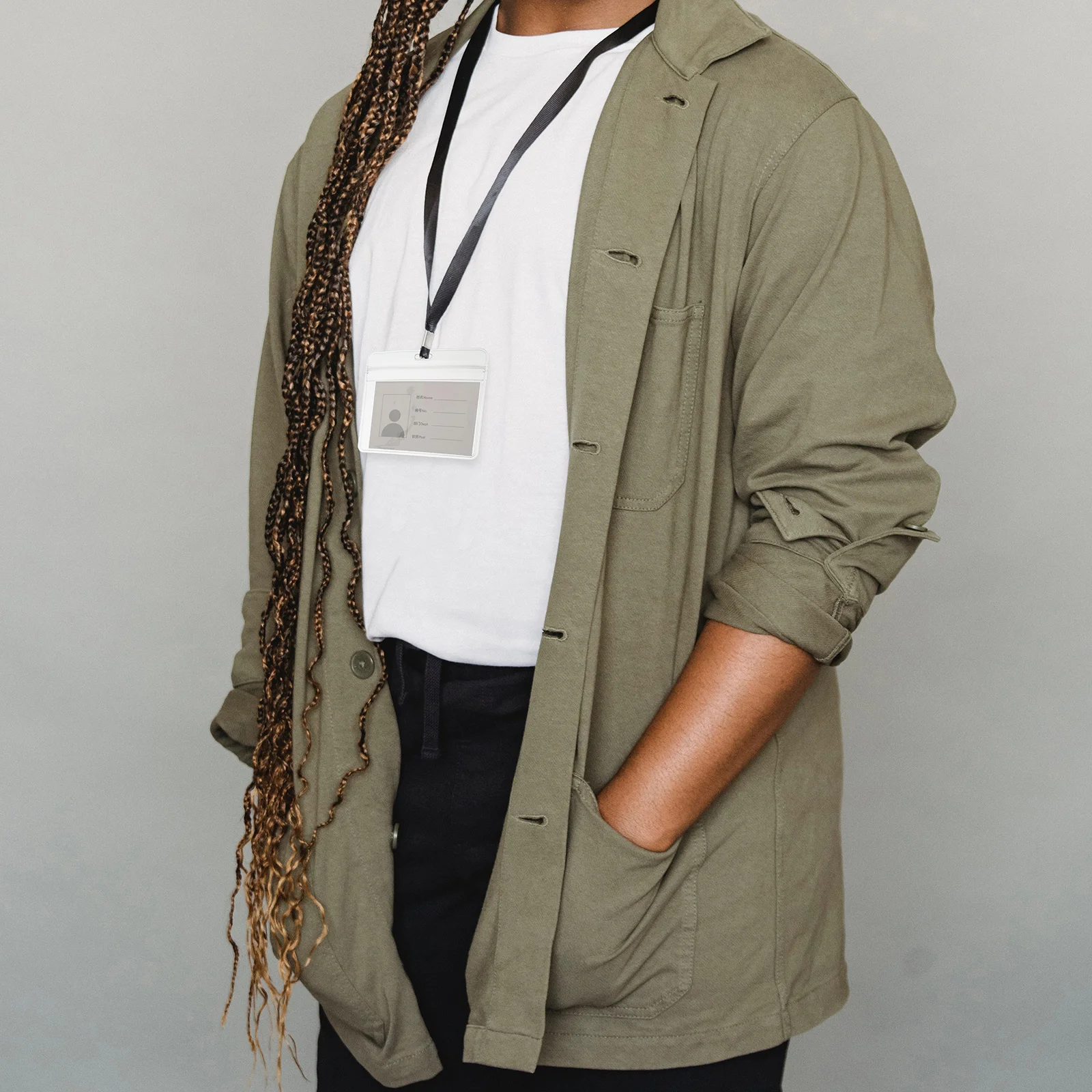 

10pcs Pvc Holder Transparent Work Holder Id Cover Work Badge Sleeve For Employee Student Office Use Covers