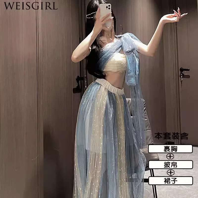 เซ็กซี่เทพธิดาเครื่องแบบคอสเพลย์ Egyptian Queen's Belly Dance Aladdin เต้นรําอินเดีย Exotic โรงแรมไนท์คลับเสื้อผ้า