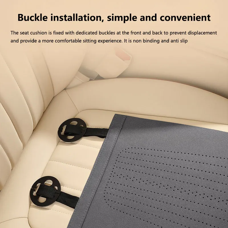 Car Seat Leg Support Extension Suede Universal Auto Seat Extender Leg Cushion For Driver Memory Foam Seat Padding Mat Cover