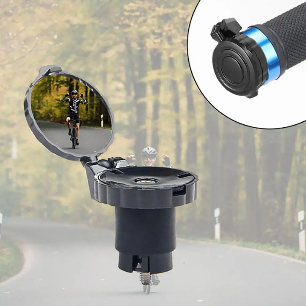 Espelho convexo para guidão de ciclismo, espelho retrovisor hd ajustável com rotação para guidão de bicicleta, acessórios para bicicleta de estrada mtb