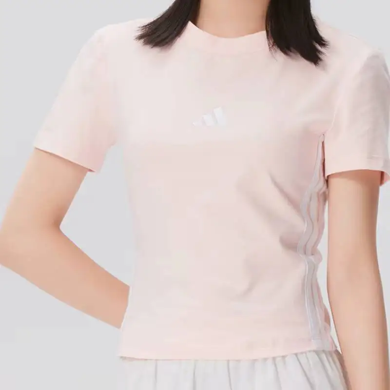 

new Adidas Women's 2026 Summer Crew Neck Short Sleeve T-Shirt Casual Fashion Sportswear KD2343
