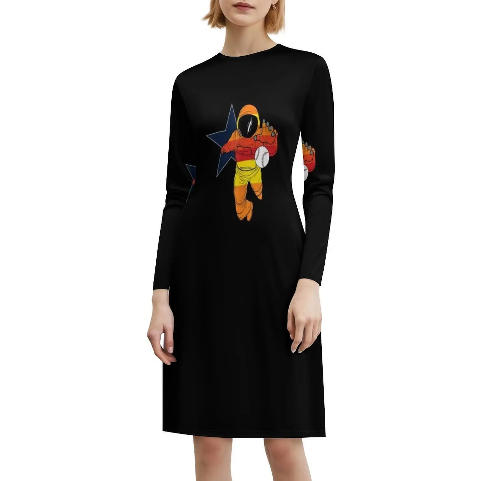 فستان بوهيمي عتيق لرائد الفضاء بأكمام منتفخة أو خيارات بدون أكمام للنساء فستان Astros Playroom ألعاب Astrobot #6