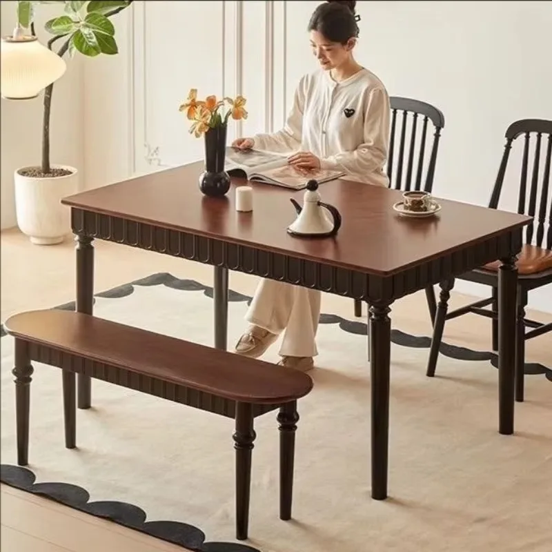 Sedia da pranzo rustica in legno Ristorante imbottito Sedia da pranzo dal design francese Sedia da pranzo rilassante della metà del secolo Sillas Comedor Mobili per la casa