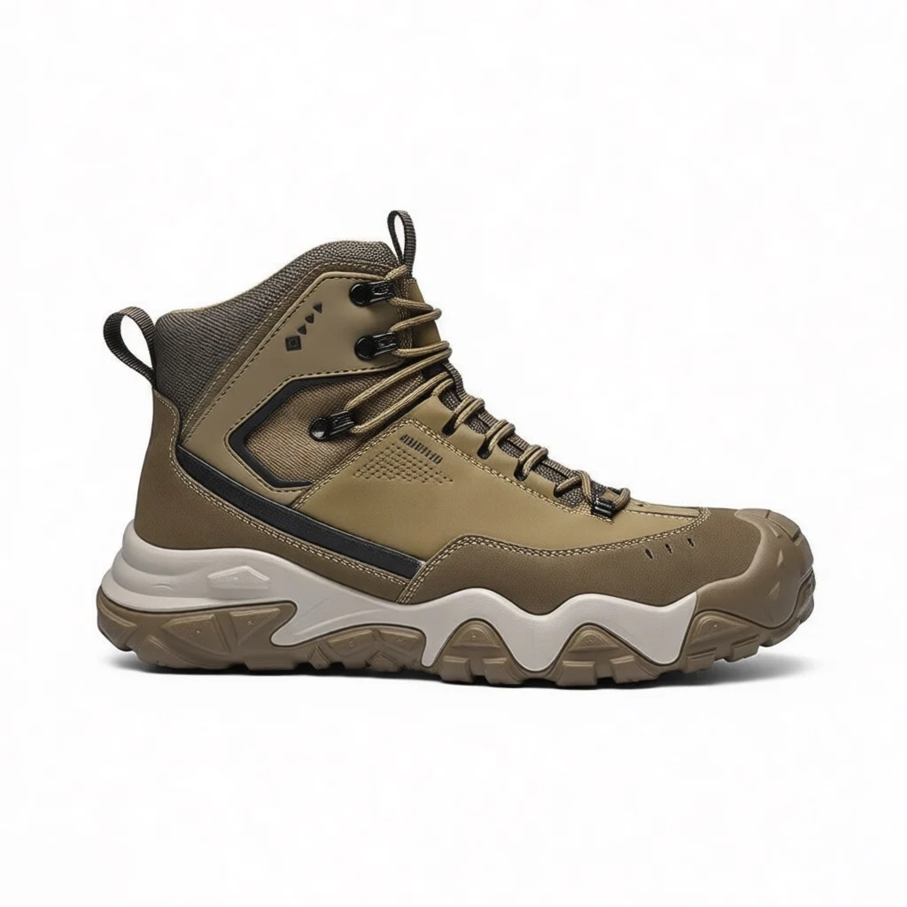 Trendy High Top Hiking Shoes Men Luxury Climbing Commuter Sneakers Outdoor Sports Walking Plush Snow Boots Velvet Size 46 45