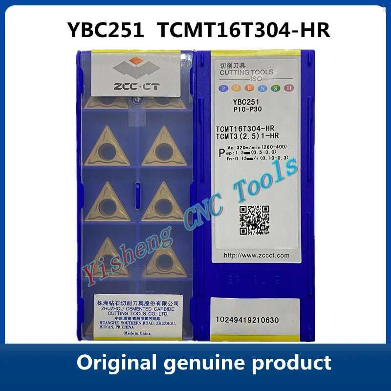 

Free Shipping Original ZCC CT CNC cutting tools YBC251 TCMT16T304-HR YBC252 carbide inserts cutters blade