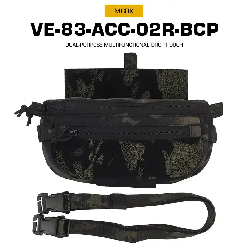 Tactical Drop Pouch Hanger Pouch Compact Abdominal Dangler Pack Quick Release Schoudertas Vest Plate Carrier Airsoft Gear