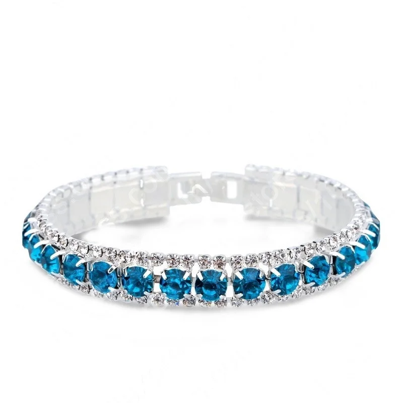 New Arrival  925 Sterling Silver Silve Women Classic Jewelry Holiday Gift  Clear Red Cubic Zircon Bracelet& Bangle Wholesale - Image 5