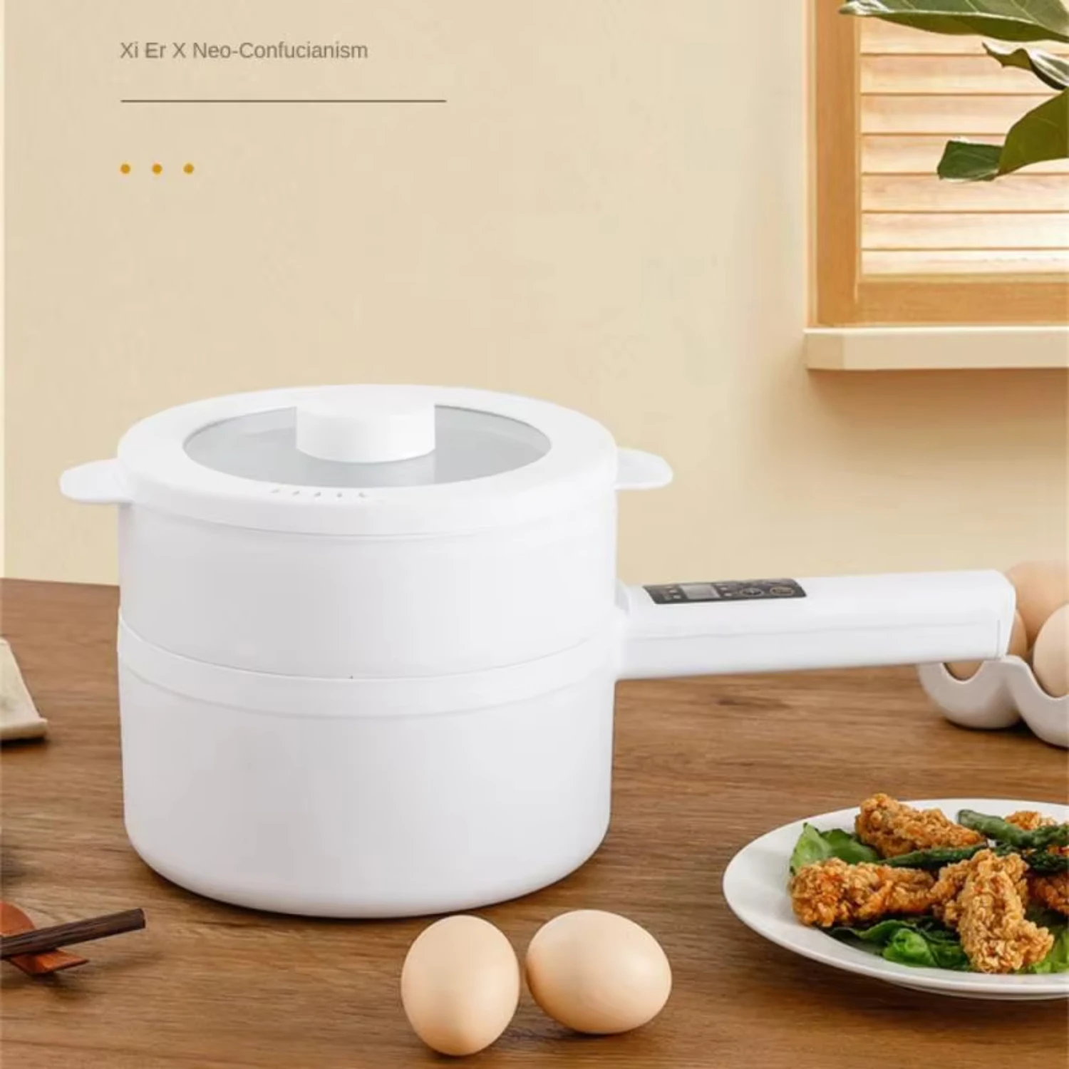 Mini Rice Cooker Stable Handheld Non Stick Coating Intelligent/manual Selection Fingertip Control Ceramic Glaze Rice maker