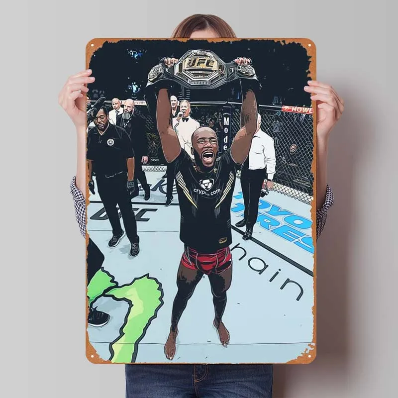 Спортивный постер Leon Edwards, украшение для дома, роскошный металлический жестяной знак для украшения стен, Декор для дома в стиле ретро, кофе, бара